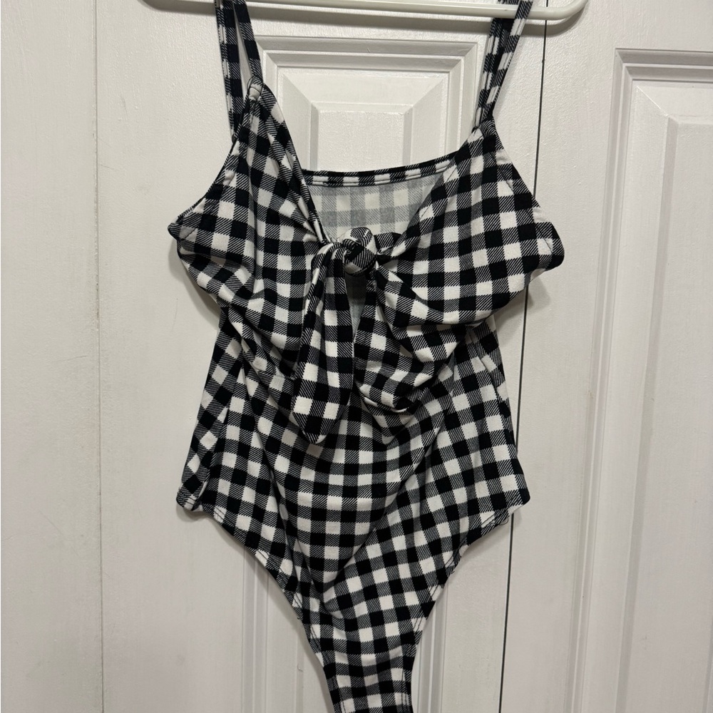 Black and White Checkered Bodysuit
